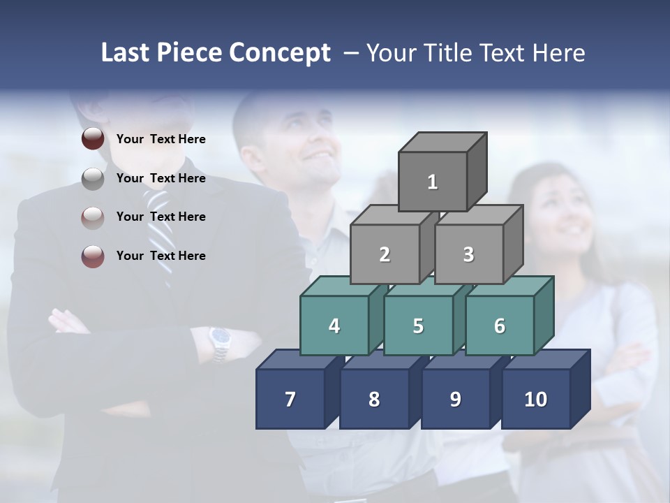 White Row Tanding PowerPoint Template