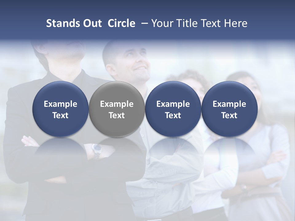 White Row Tanding PowerPoint Template