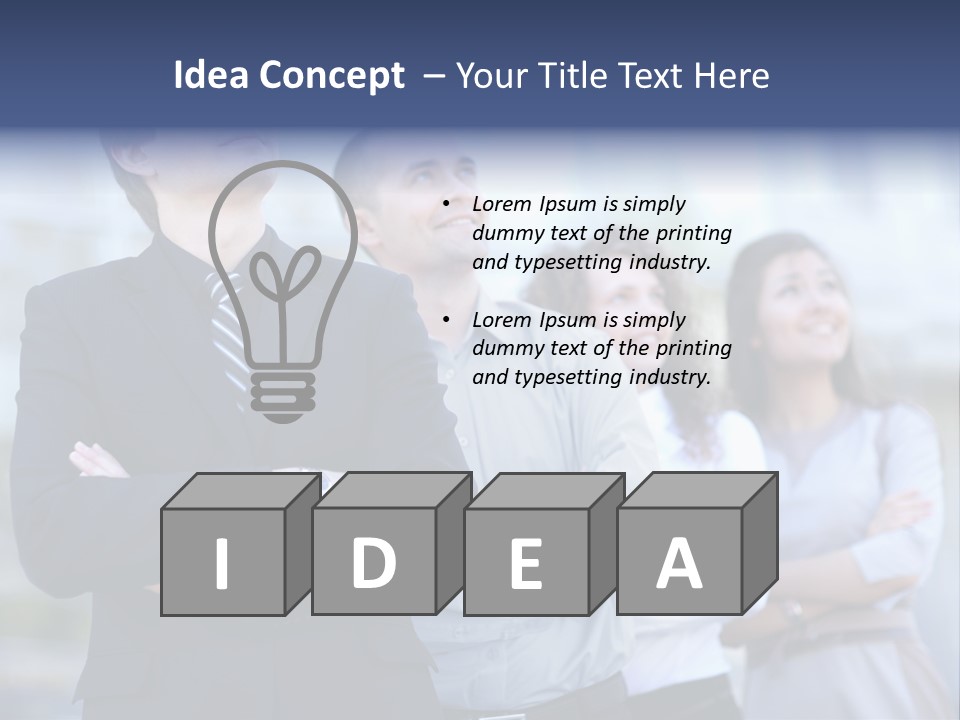 White Row Tanding PowerPoint Template