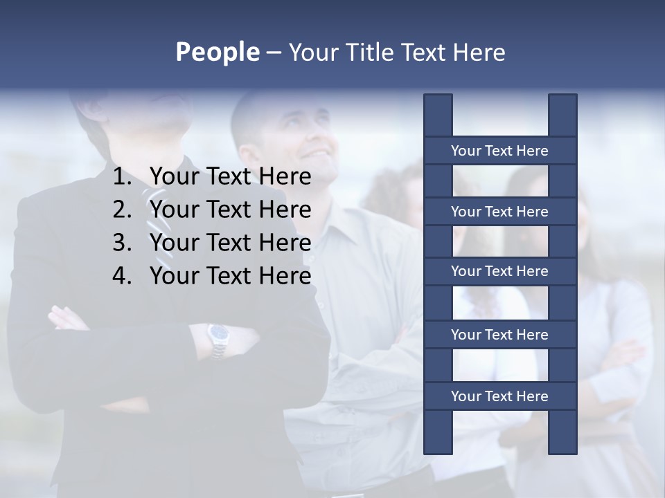 White Row Tanding PowerPoint Template