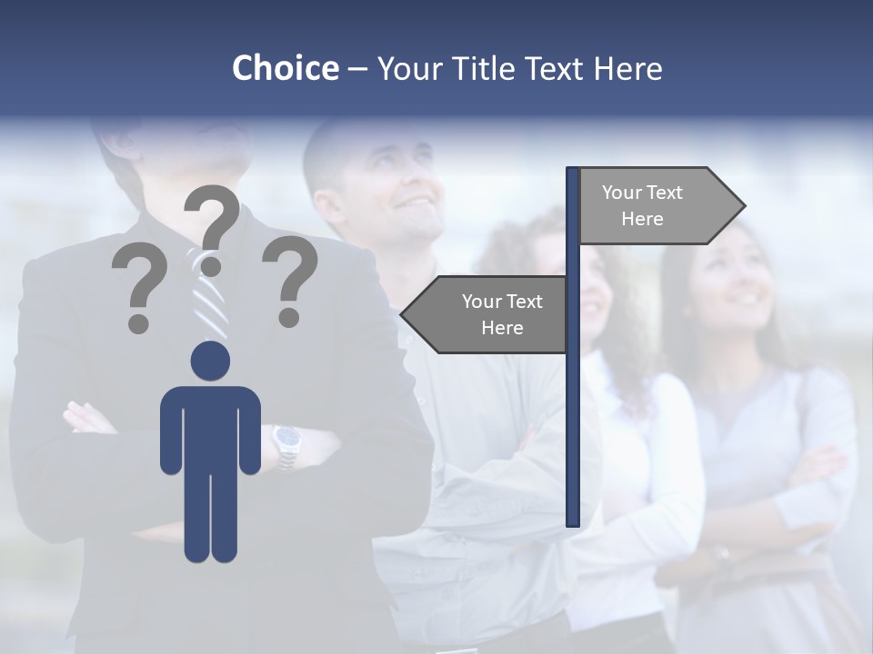 White Row Tanding PowerPoint Template