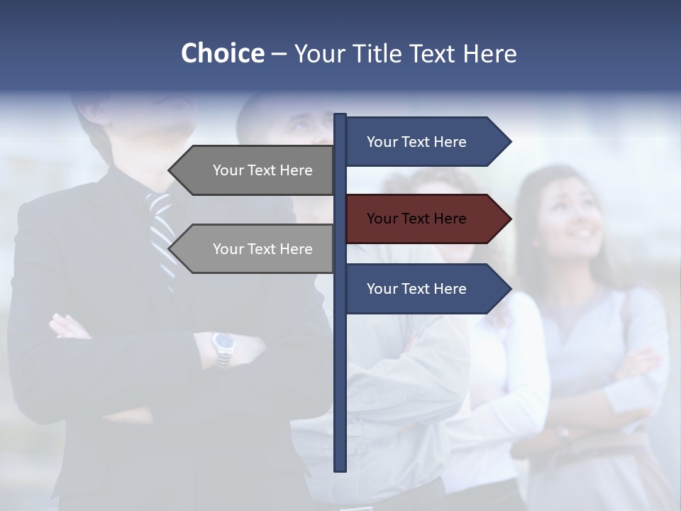 White Row Tanding PowerPoint Template