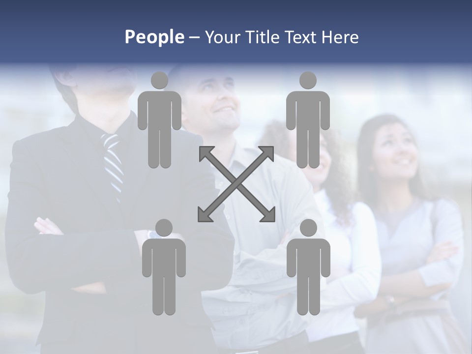 White Row Tanding PowerPoint Template