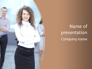 Caucasian Stylish Business Person PowerPoint Template