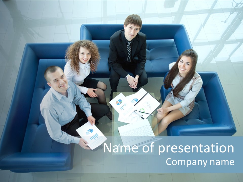 Female Office Businessman PowerPoint Template