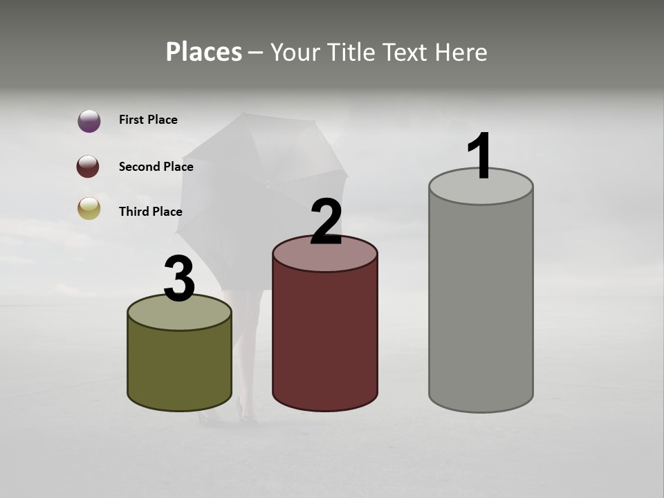 Storm Umbrella Travel PowerPoint Template
