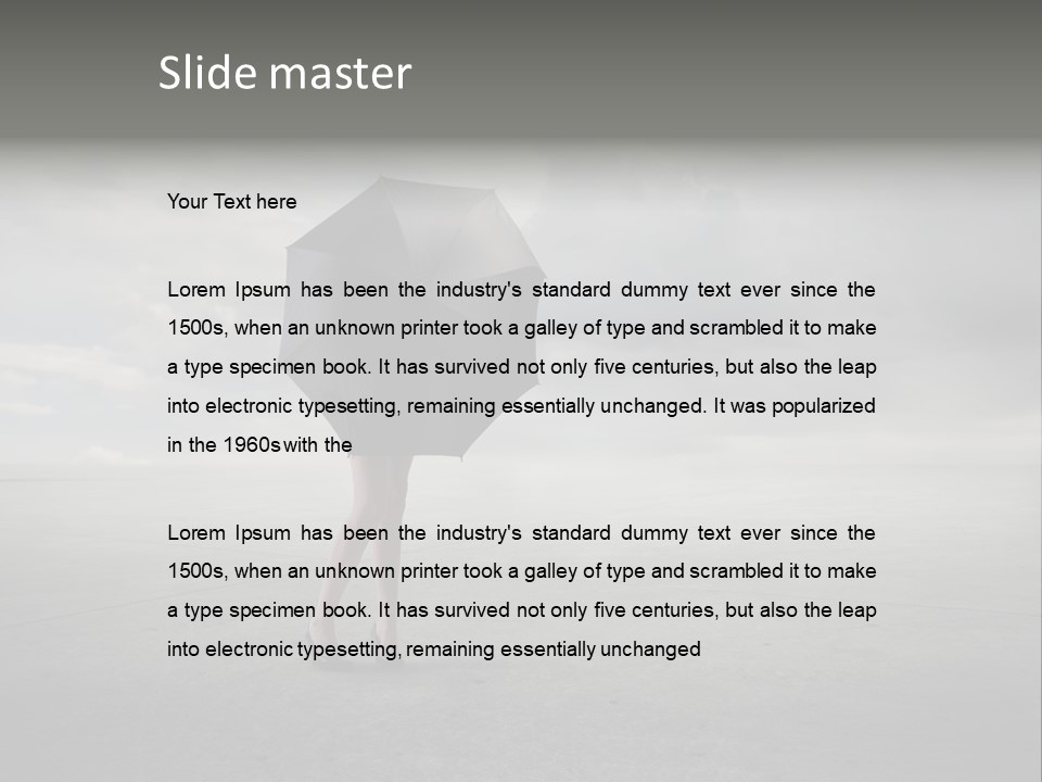 Storm Umbrella Travel PowerPoint Template