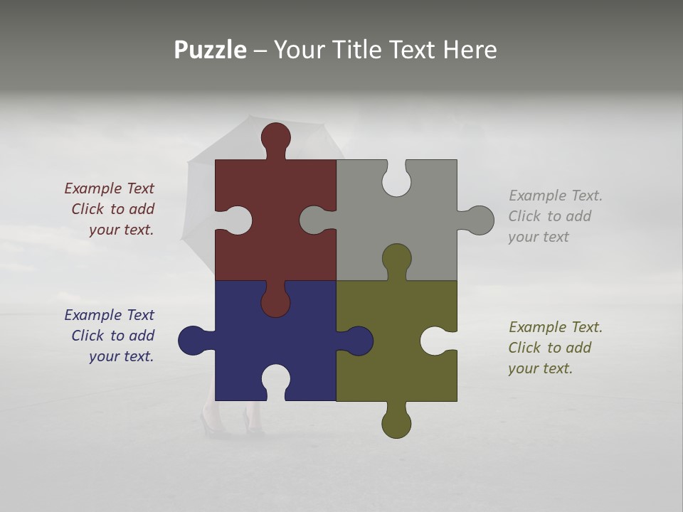 Storm Umbrella Travel PowerPoint Template