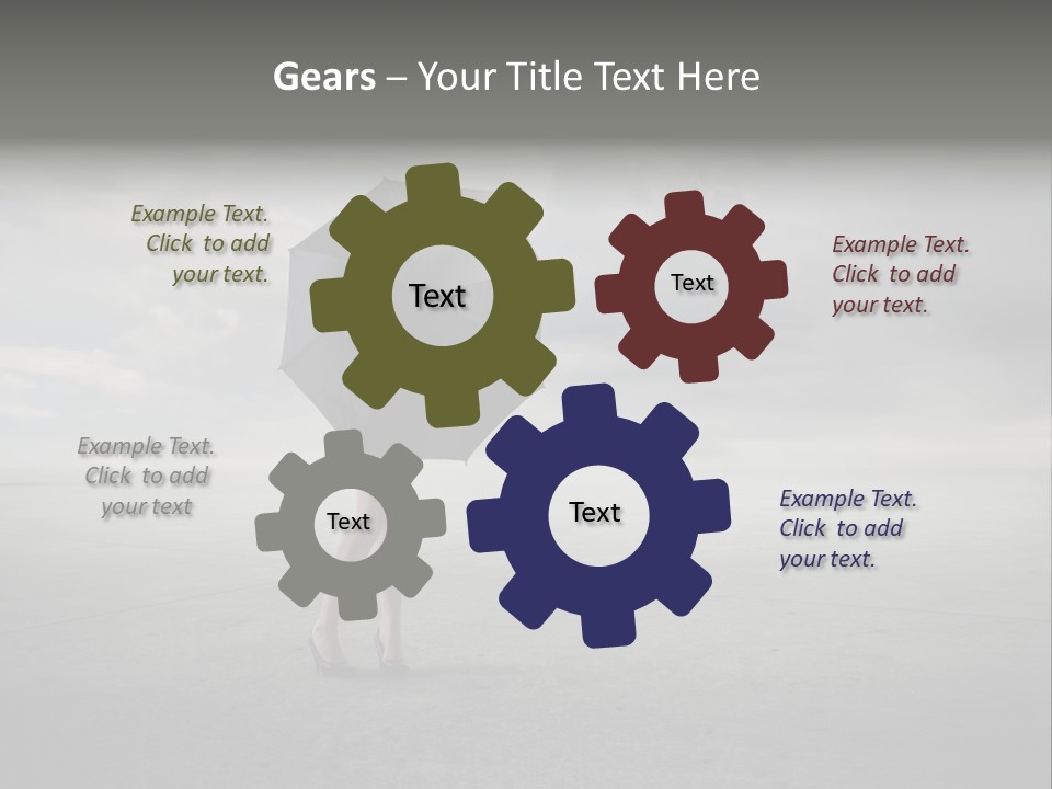Storm Umbrella Travel PowerPoint Template