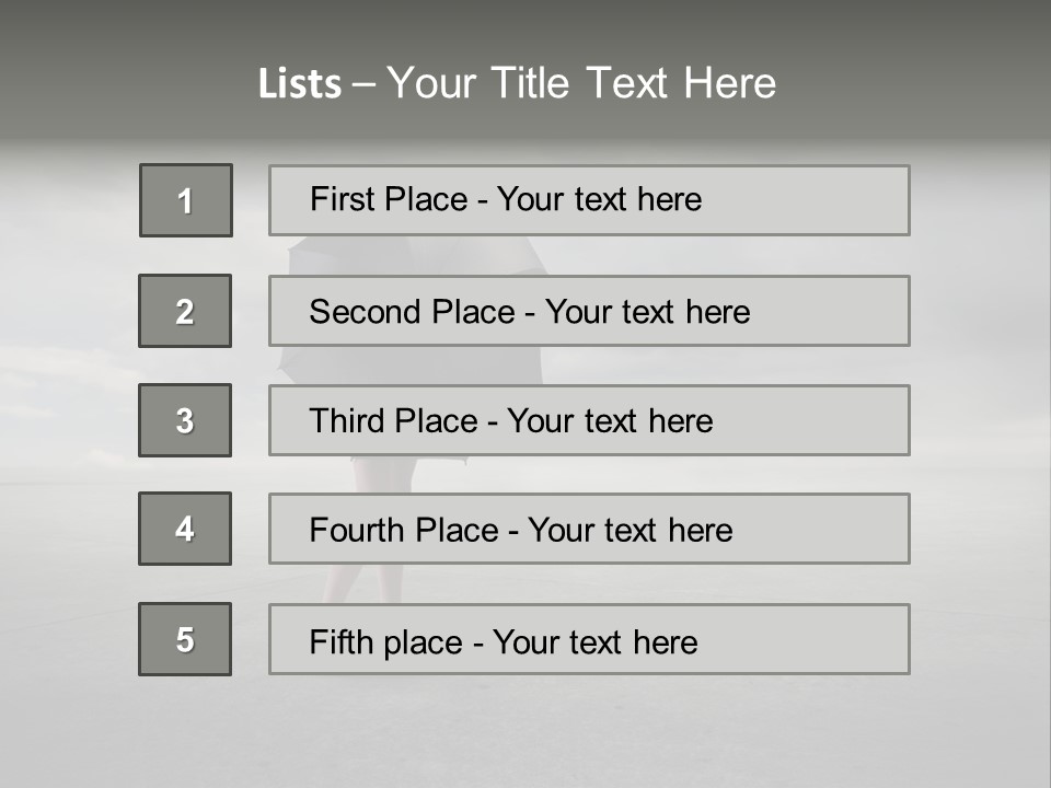 Storm Umbrella Travel PowerPoint Template