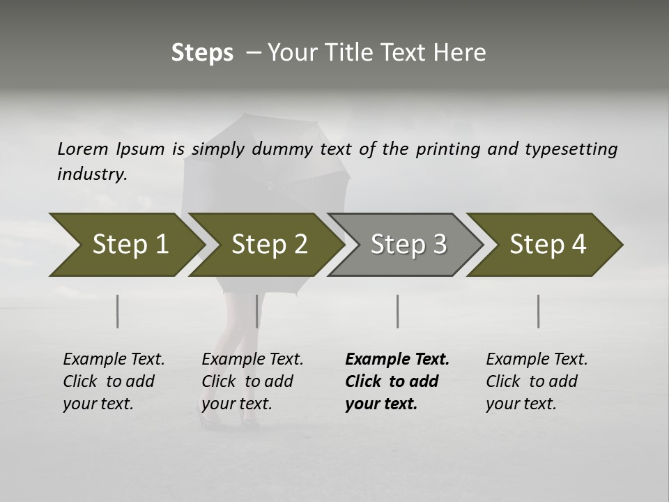 Storm Umbrella Travel PowerPoint Template
