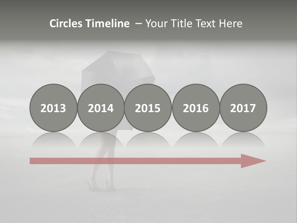 Storm Umbrella Travel PowerPoint Template