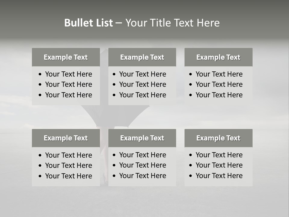 Storm Umbrella Travel PowerPoint Template