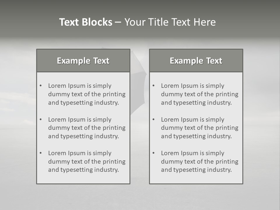 Storm Umbrella Travel PowerPoint Template