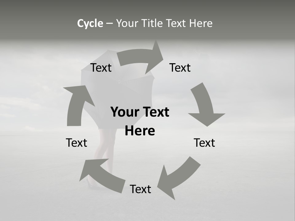 Storm Umbrella Travel PowerPoint Template