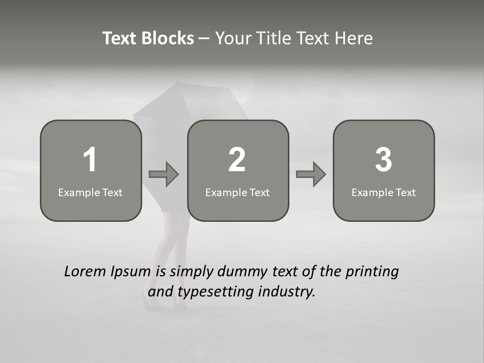 Storm Umbrella Travel PowerPoint Template
