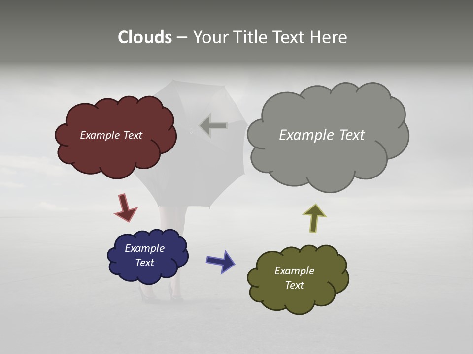 Storm Umbrella Travel PowerPoint Template