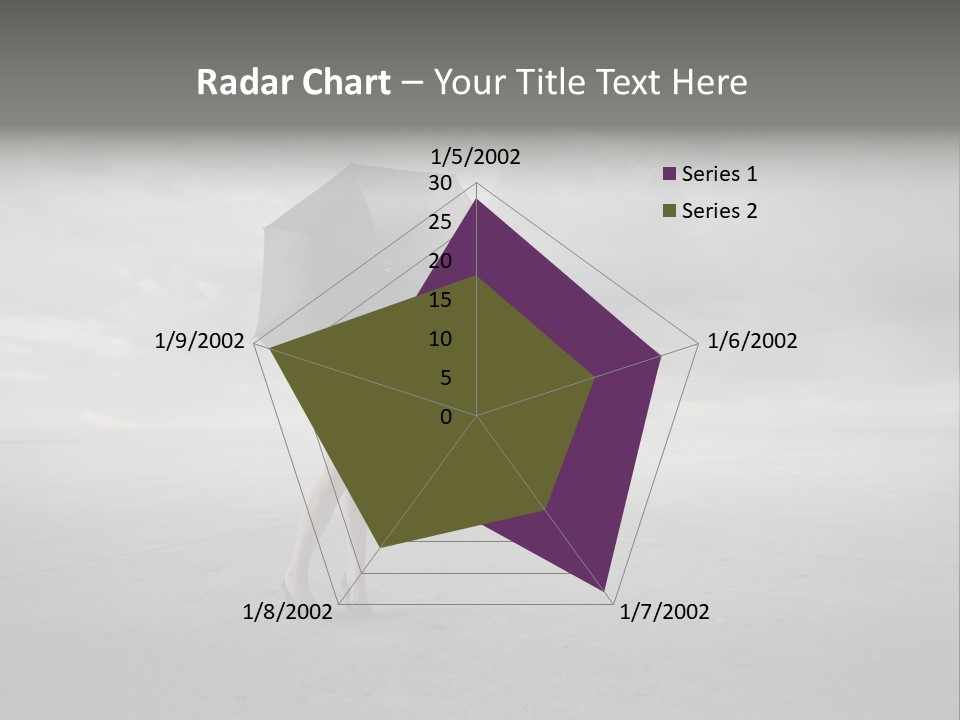 Storm Umbrella Travel PowerPoint Template