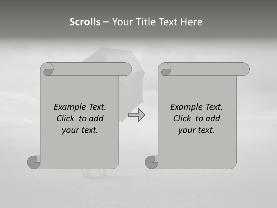Storm Umbrella Travel PowerPoint Template