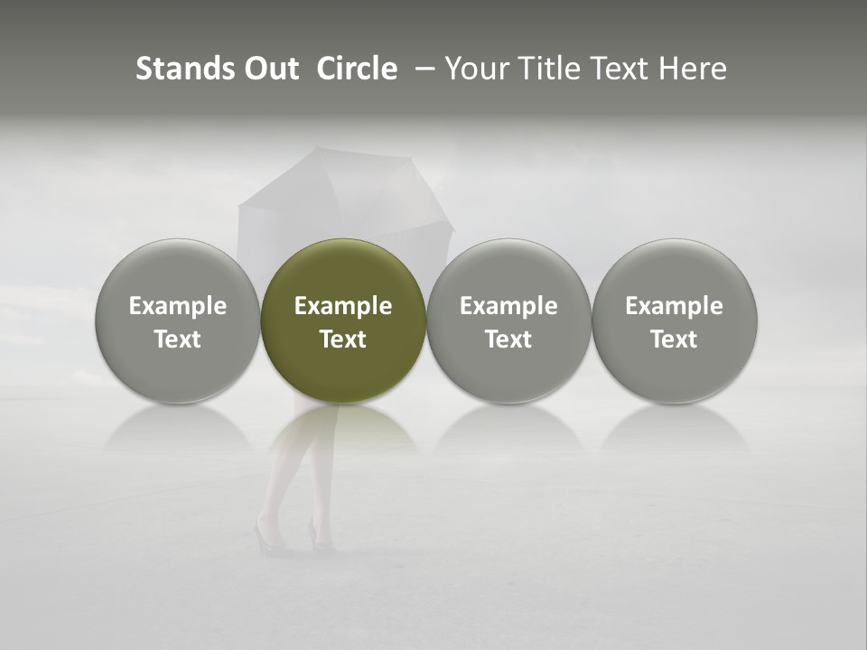 Storm Umbrella Travel PowerPoint Template