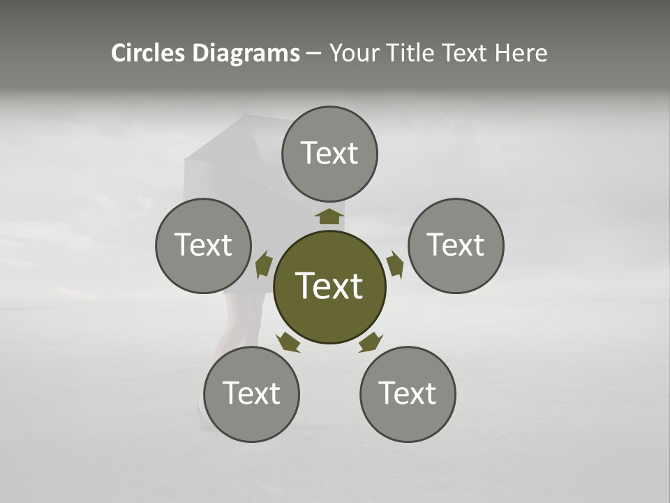 Storm Umbrella Travel PowerPoint Template
