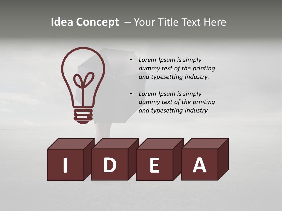 Storm Umbrella Travel PowerPoint Template