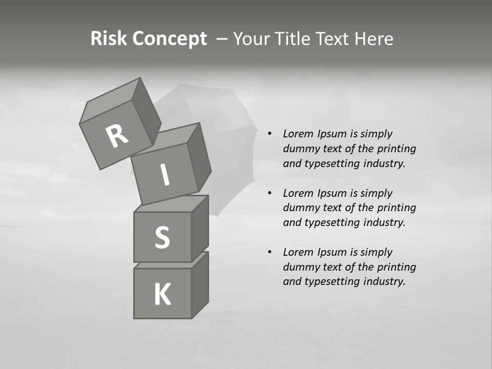 Storm Umbrella Travel PowerPoint Template