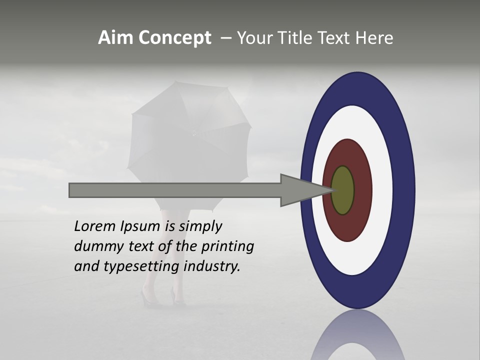 Storm Umbrella Travel PowerPoint Template