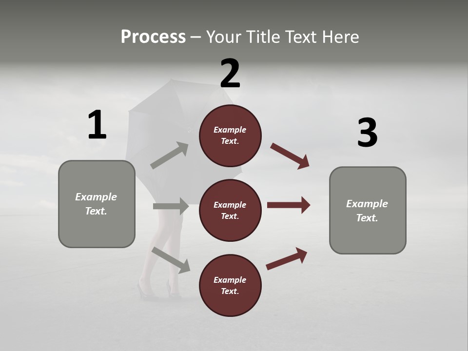 Storm Umbrella Travel PowerPoint Template