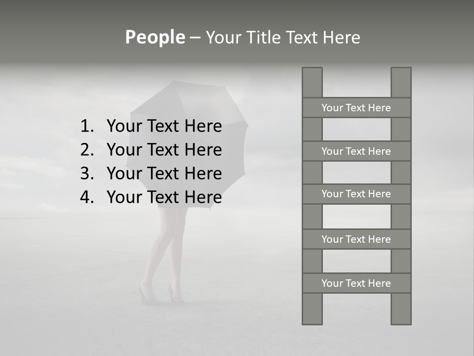 Storm Umbrella Travel PowerPoint Template