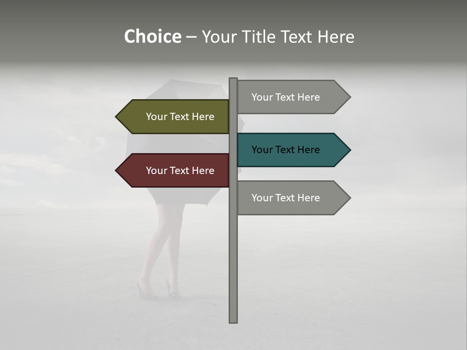 Storm Umbrella Travel PowerPoint Template