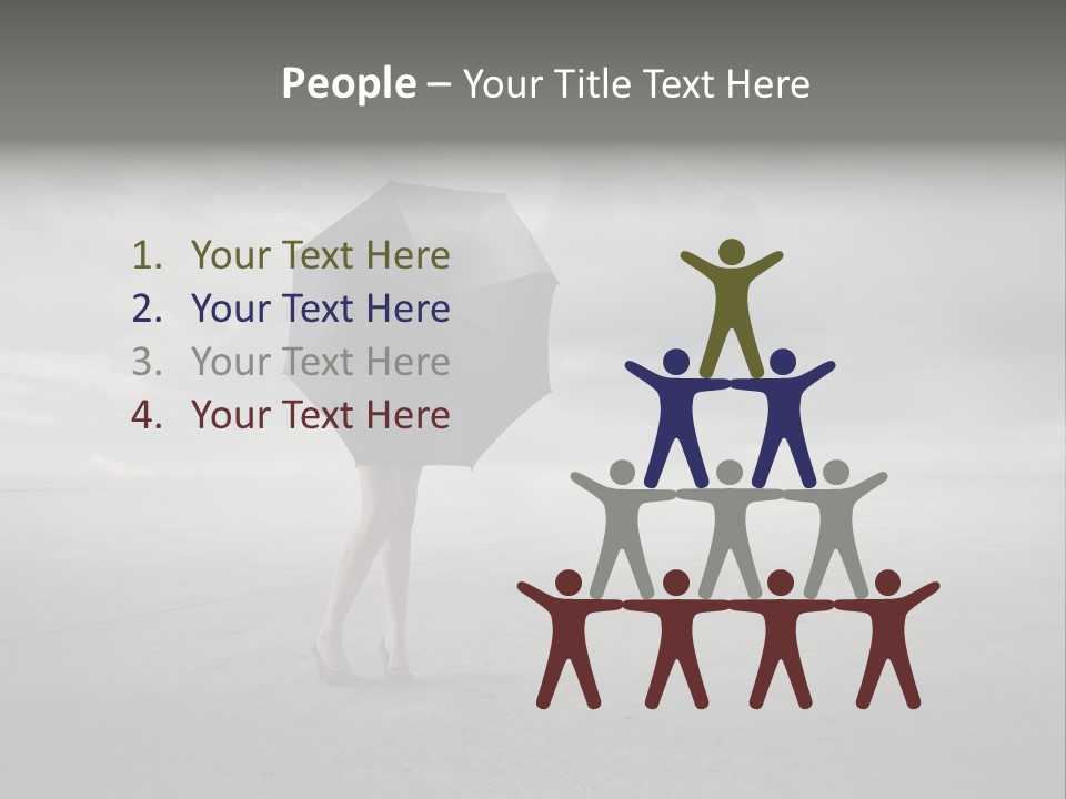 Storm Umbrella Travel PowerPoint Template