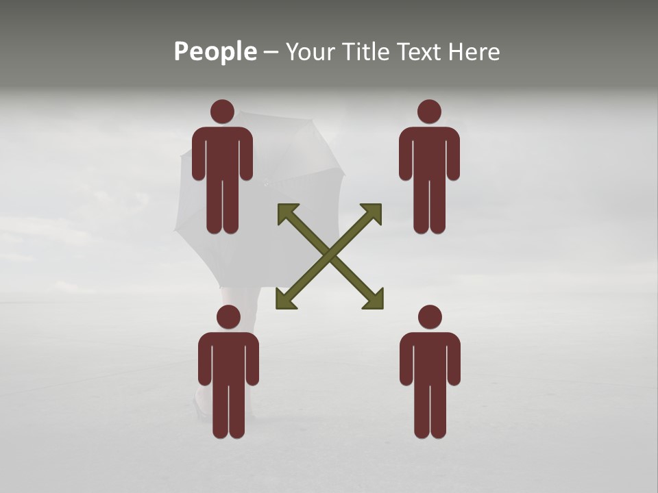 Storm Umbrella Travel PowerPoint Template