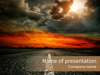 Remote Red Line PowerPoint Template