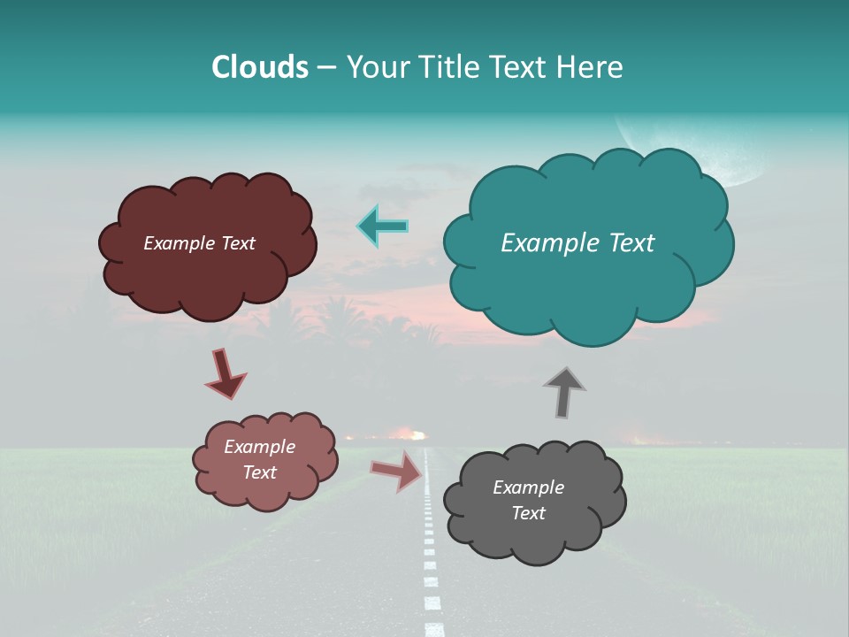 Agriculture Cloud Fence PowerPoint Template
