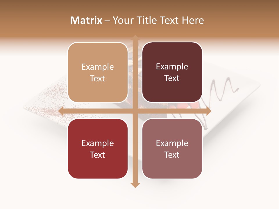 Red Sponge Cake Cherry PowerPoint Template