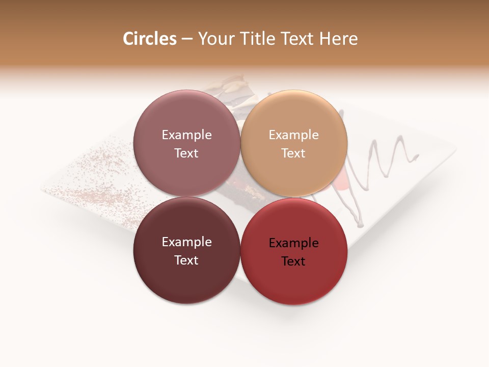 Red Sponge Cake Cherry PowerPoint Template