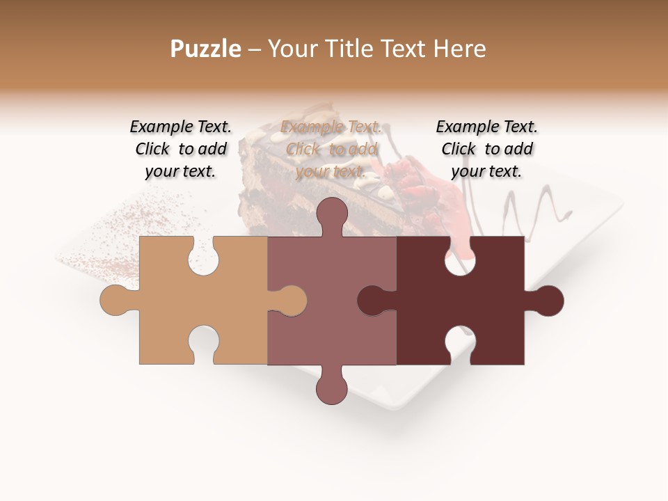 Red Sponge Cake Cherry PowerPoint Template