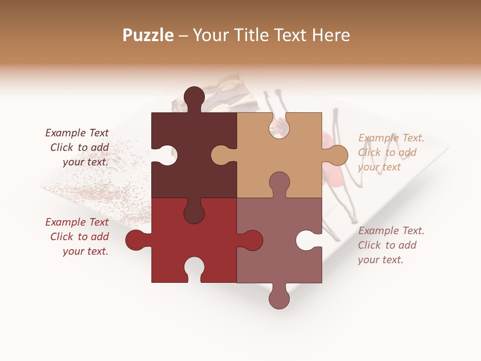 Red Sponge Cake Cherry PowerPoint Template