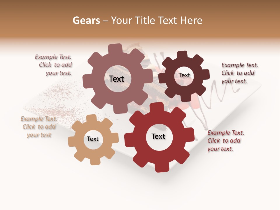 Red Sponge Cake Cherry PowerPoint Template