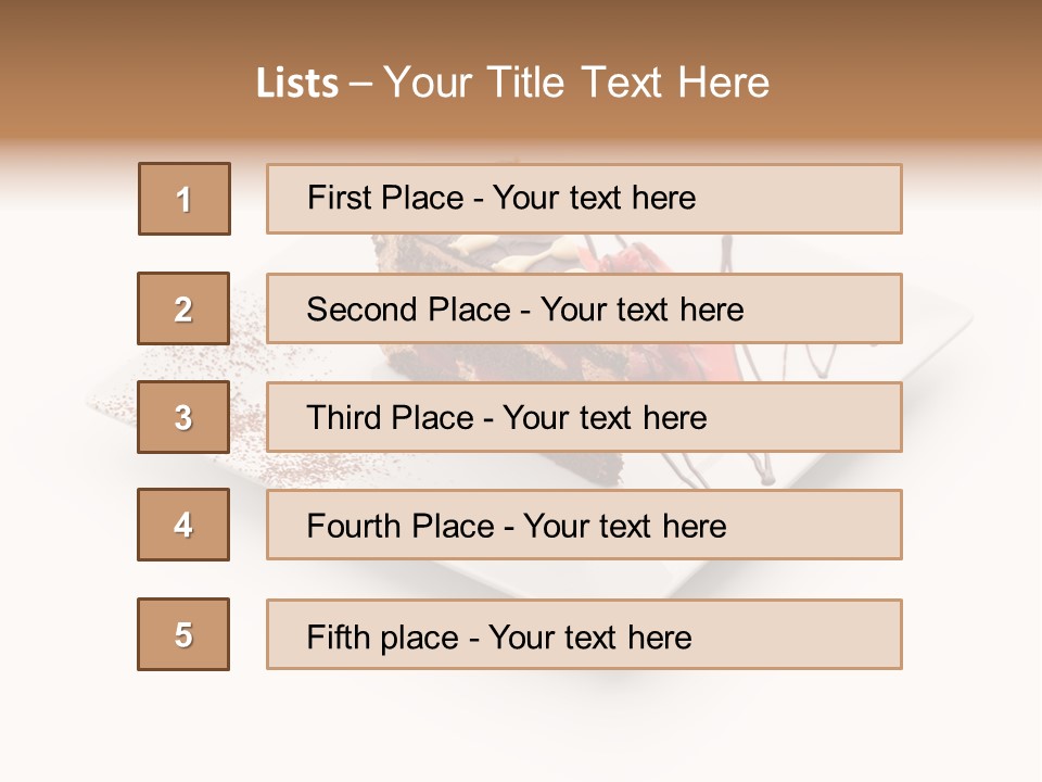 Red Sponge Cake Cherry PowerPoint Template