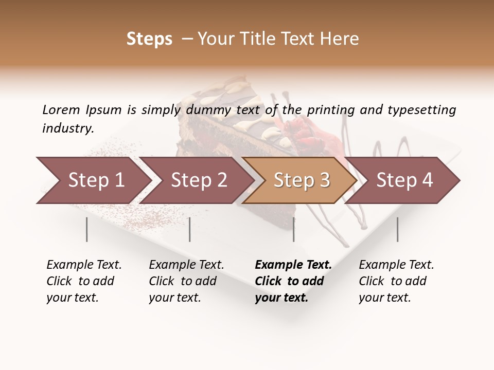 Red Sponge Cake Cherry PowerPoint Template