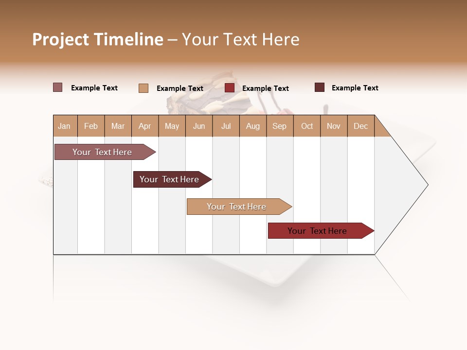 Red Sponge Cake Cherry PowerPoint Template