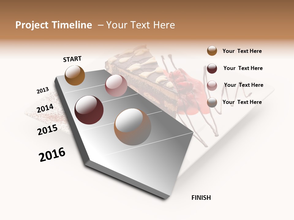 Red Sponge Cake Cherry PowerPoint Template