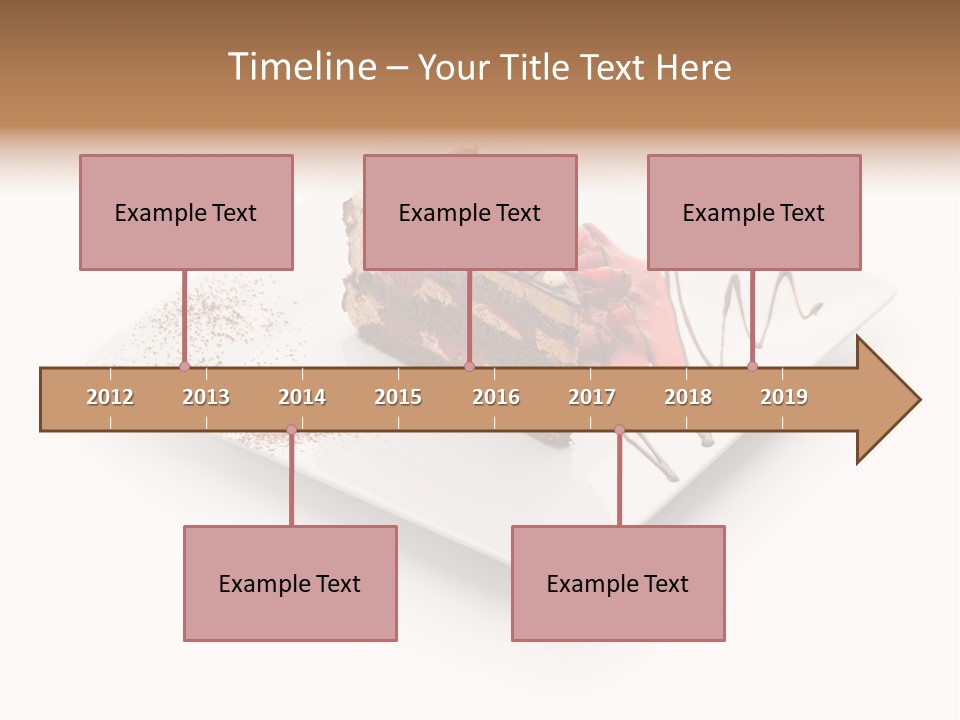 Red Sponge Cake Cherry PowerPoint Template