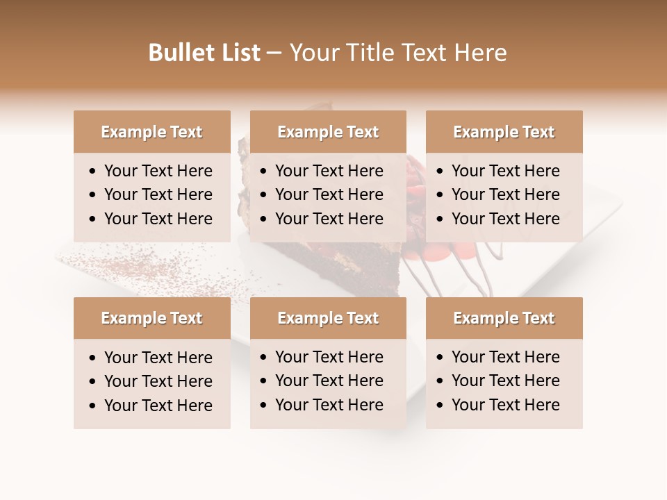 Red Sponge Cake Cherry PowerPoint Template