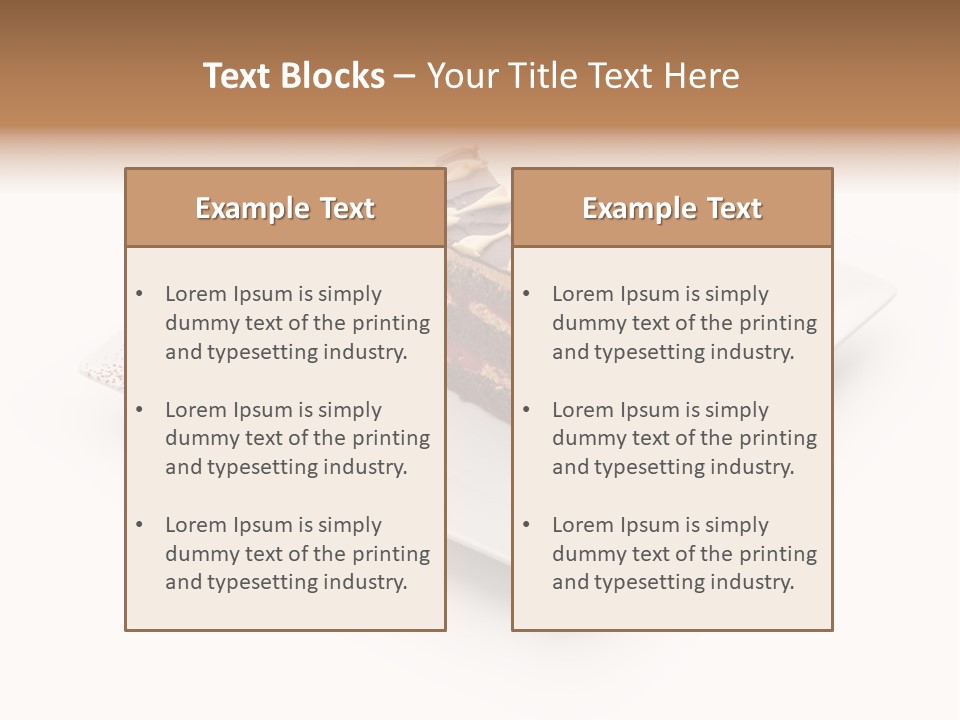 Red Sponge Cake Cherry PowerPoint Template