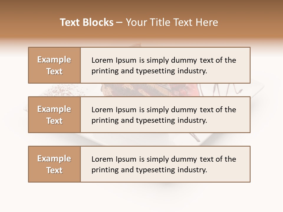 Red Sponge Cake Cherry PowerPoint Template
