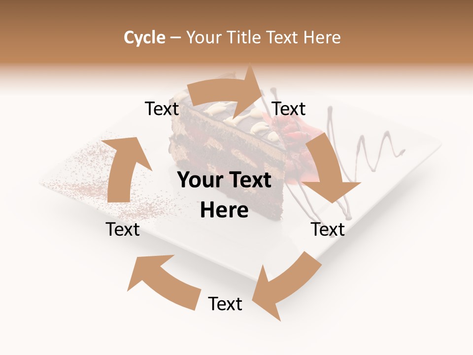 Red Sponge Cake Cherry PowerPoint Template