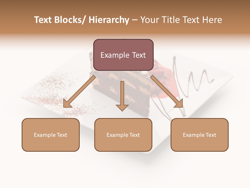 Red Sponge Cake Cherry PowerPoint Template